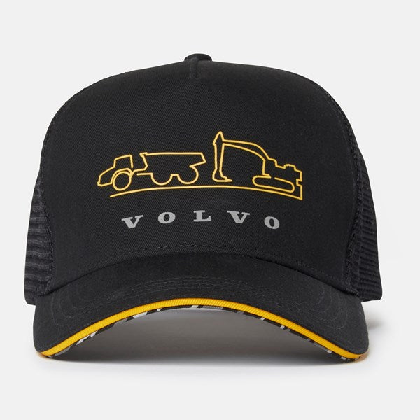 VOLVO CONSTRUCTION MESH CAP SCHWARZ